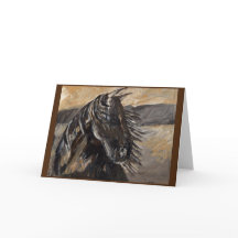 pintura acrílica del caballo de viento oscuro