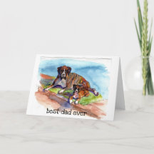 pintura acuarela 2 Boxeadores, Beezer & pup, Sputz