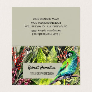 Tarjeta Pintura acuarela del loro macaico de Hahn