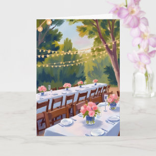 Tarjeta Pintura Acuarela Floral Botánica Lugar de Boda