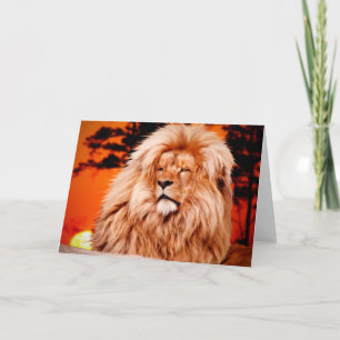 Tarjeta Pintura africana anaranjada de la foto del cielo