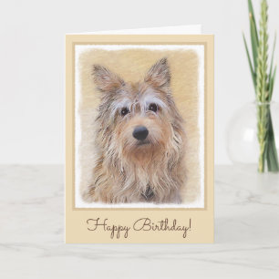 Tarjeta Pintura Berger Picard - Arte Perro Original.