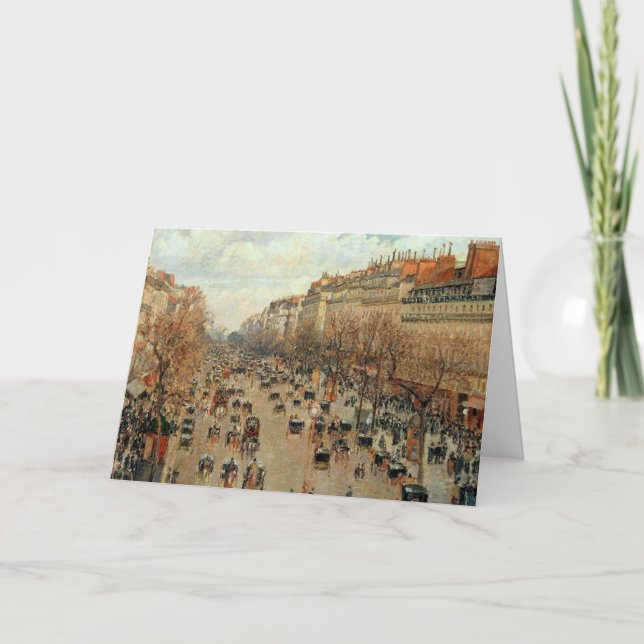 Tarjeta Pintura Camille Pissarro Boulevard Montmartre (Anverso)