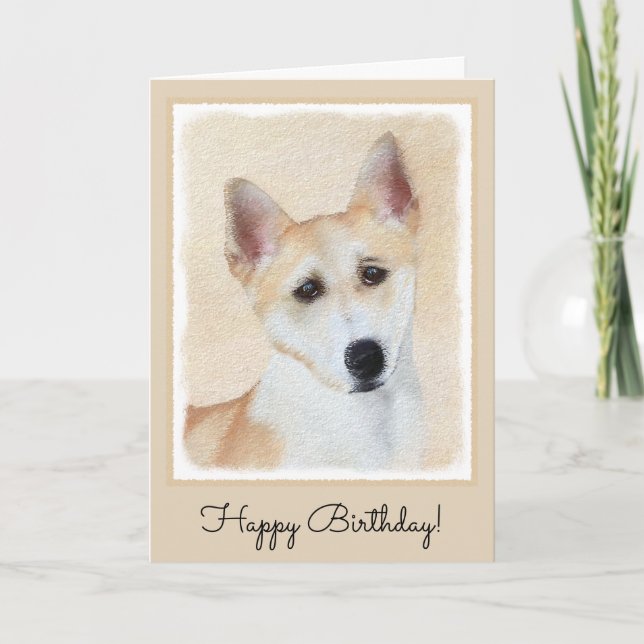 Tarjeta Pintura canaense de perro - Arte original de perro (Anverso)