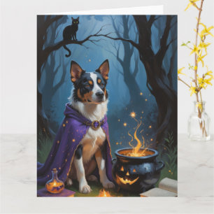 Tarjeta Pintura caprichosa de Halloween de ganado australi