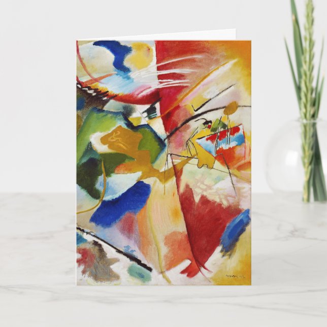 Tarjeta Pintura con centro verde de Wassily Kandinsky (Anverso)