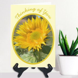 Tarjeta Pintura con textura de aceite de girasol Pensando