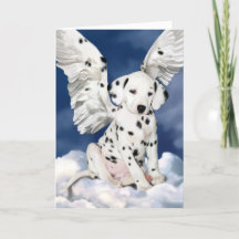 Pintura dálmata del perrito del ángel de la
