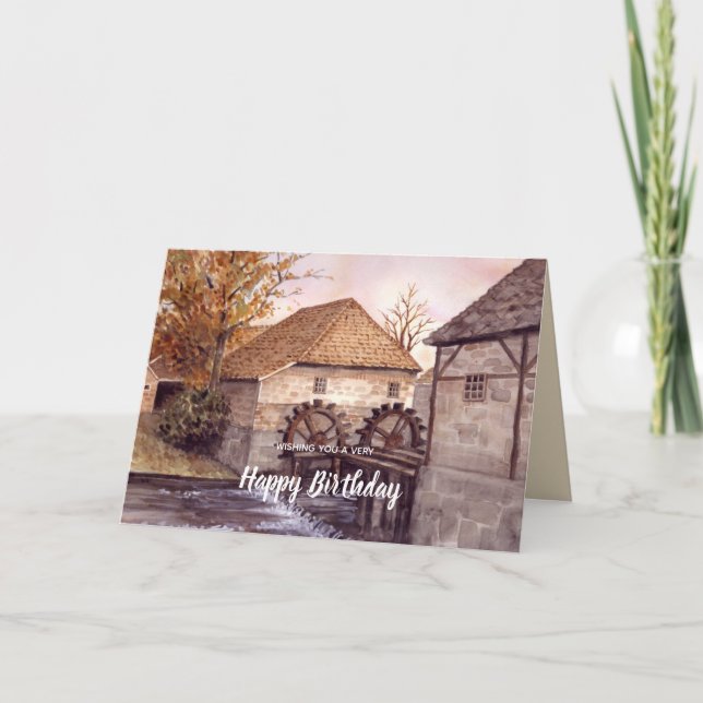 Tarjeta Pintura de acuarela de Farida Greenfield (Anverso)