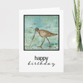 Tarjeta Pintura De Ave De Snipe Shore