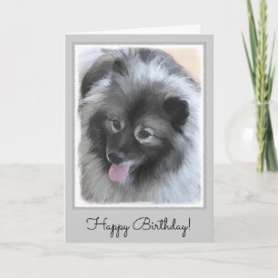 Tarjeta Pintura de Bailey del Keeshond - arte original