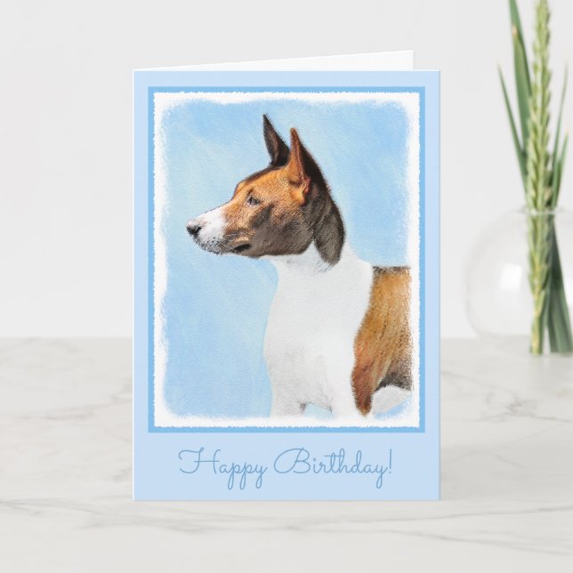 Tarjeta Pintura de Basenji - Arte original muy bonito (Anverso)