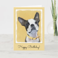Pintura de Boston Terrier - Arte Perro Original.