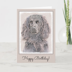 Tarjeta Pintura de Boykin Spaniel - Arte Perro Original.