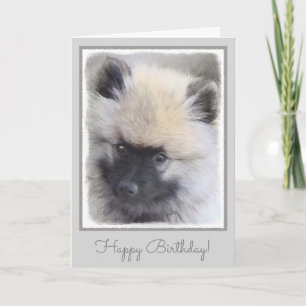Tarjeta Pintura de cachorro de Keeshond - Arte de perro or
