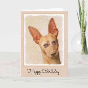Tarjeta Pintura de Cirneco dell'Etna - Arte de perros orig