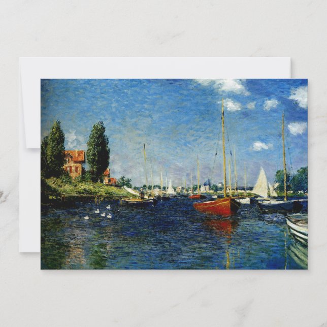 Tarjeta Pintura de Claude Monet, Argenteuil (Anverso)