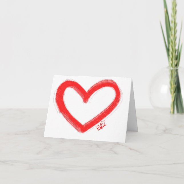 Tarjeta Pintura de Corazón (Anverso)