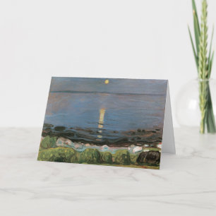Tarjeta Pintura de Edvard Munch, noche de verano junto a l