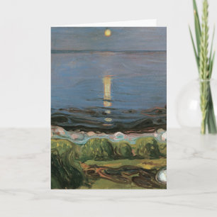 Tarjeta Pintura de Edvard Munch, noche de verano junto a l