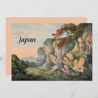 Tarjeta Pintura de época del recuerdo de la campiña de Jap