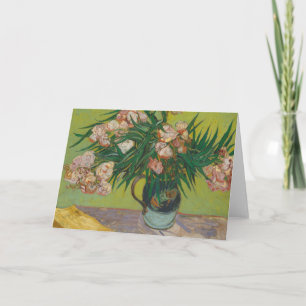 Tarjeta Pintura de flores de adelfa de Vincent Van Gogh