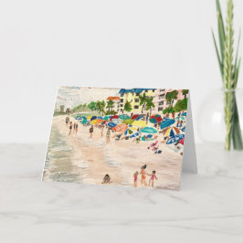 Tarjeta Pintura de Fort Myer's Beach, de Willlowcatdesign