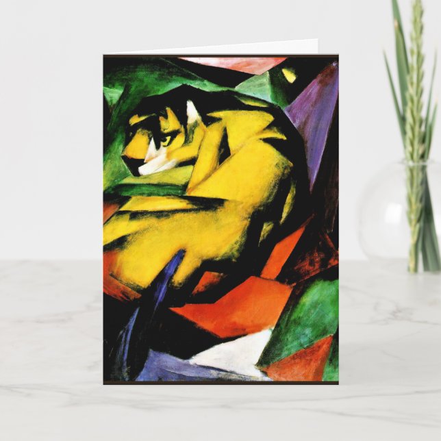 Tarjeta Pintura de Franz Marc, Tiger (Anverso)