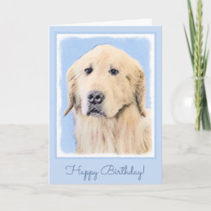 Tarjeta Pintura de Golden Retriever - Cute original Dog Ar