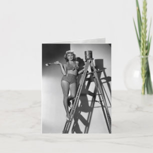 Tarjeta "Pintura de habitación" vintage