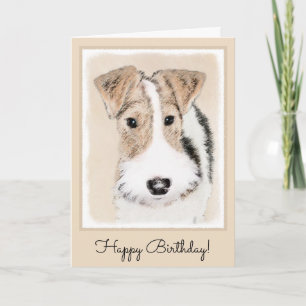 Tarjeta Pintura de hilo Fox Terrier - Arte de Perro Origin