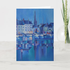 Tarjeta Pintura de Honfleur - Normandía - Francia -