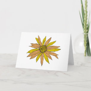 Tarjeta Pintura de Ilustracion de flores de margarita