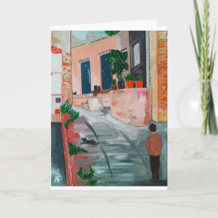 Tarjeta Pintura de la calle del San Miguel por Alfred Fox