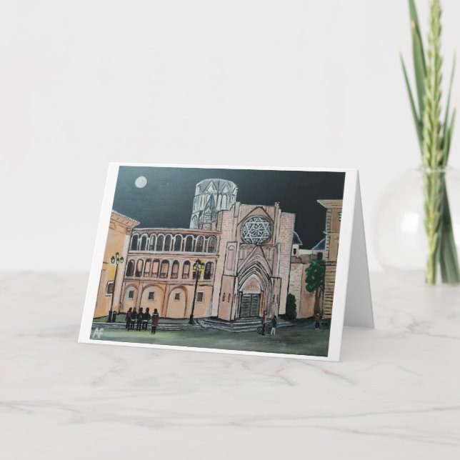 Tarjeta Pintura de la Catedral de Santa María de Alfred Fo (Anverso)