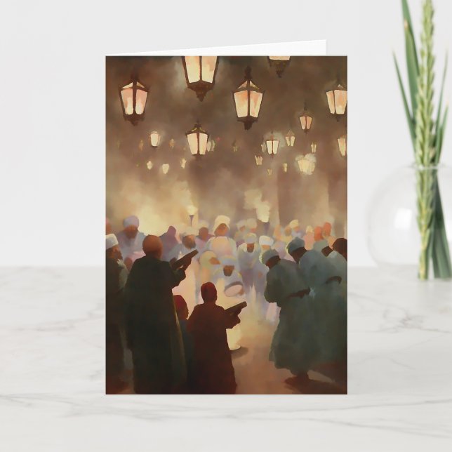 Tarjeta Pintura de la escena del Ramadán a partir de 1902 (Anverso)