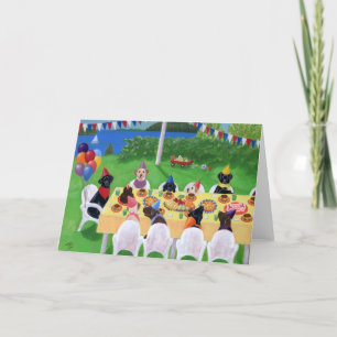 Tarjeta Pintura de la fiesta de Labrador