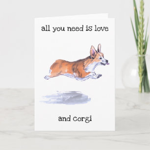 Tarjeta Pintura de la sumie de vuelo de Corgi