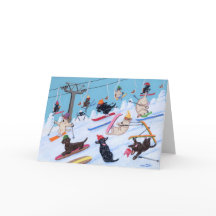 Pintura de ladrones de invierno que se divierten e