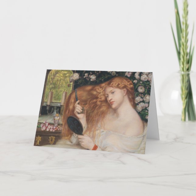 Tarjeta Pintura de Lady Lilith Rossetti del siglo XIX (Anverso)