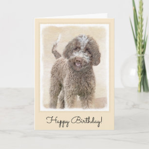 Tarjeta Pintura de Lagotto Romagnolo - Arte de perro origi
