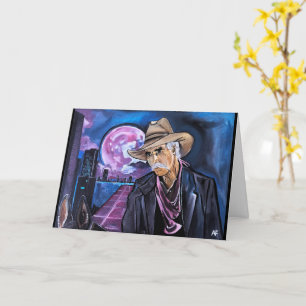 Tarjeta Pintura de Luna de Neón por Alfred Fox
