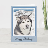 Pintura de Malamute de Alaska - Arte de Perro Orig