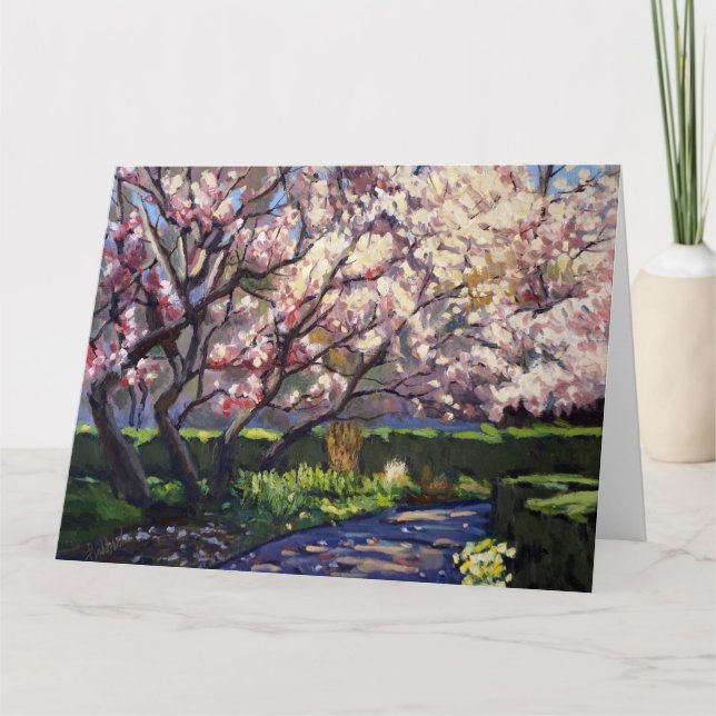 Tarjeta Pintura de manzanos en flor (Anverso)