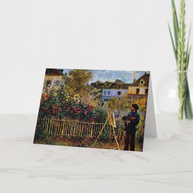 Tarjeta Pintura De Monet En Su Jardín En Argenteuil (Anverso)