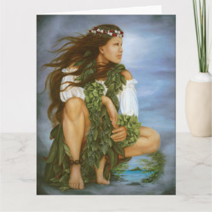 Tarjeta "Pintura de No'ono'o de ka" por Lorri Higgins.