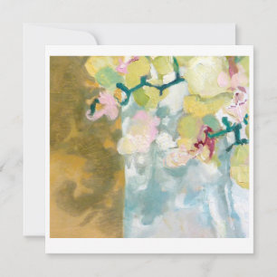 Tarjeta Pintura de óleos de estudio orquídeo