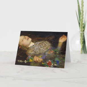 Tarjeta Pintura De Ophelia Por John Everett Millais