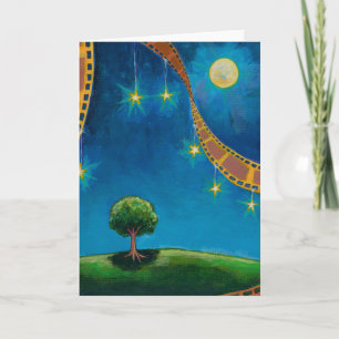 Tarjeta Pintura de paisaje de la diversión del arte de la