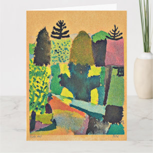 Tarjeta Pintura de Paul Klee, Parque, Vacaciones 